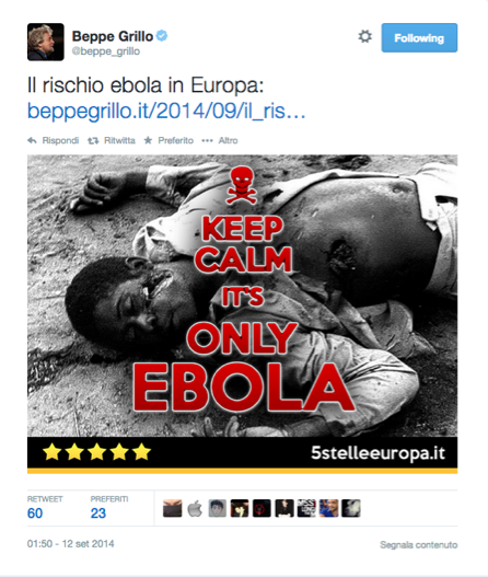 Ebola e 11 settembre: social top 10 a cinque stelle