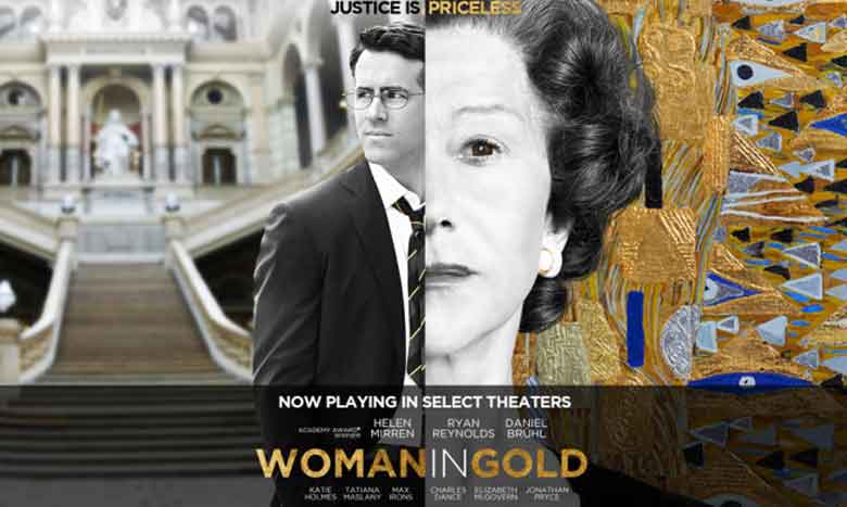 woman in gold trailer