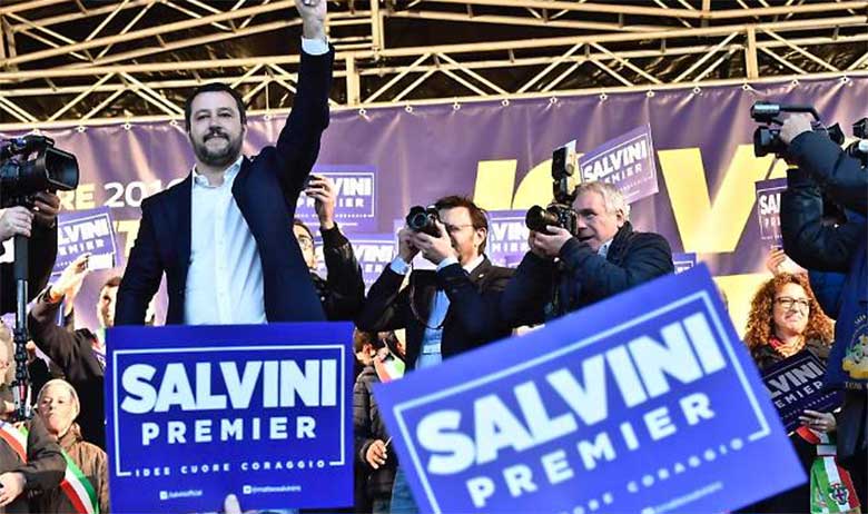 Salvini a Firenze lancia la sua candidatura a presidente del consiglio