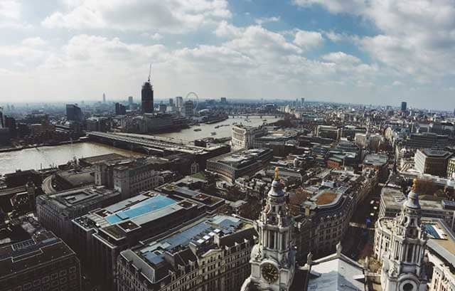 Londra dall'alto vista